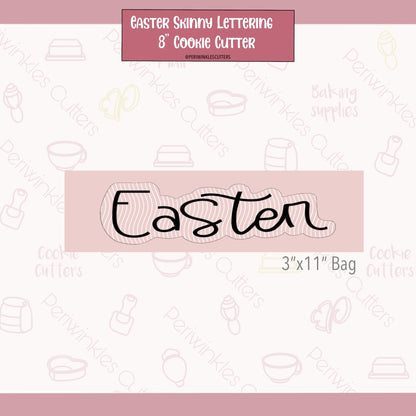 Easter Skinny Lettering Cookie Cutter - Periwinkles Cutters