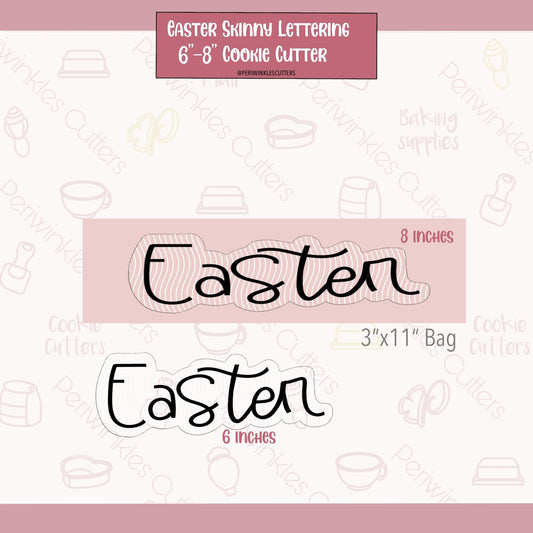 Easter Skinny Lettering Cookie Cutter - Periwinkles Cutters