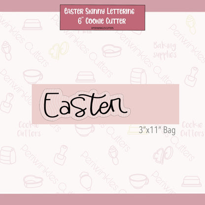 Easter Skinny Lettering Cookie Cutter - Periwinkles Cutters