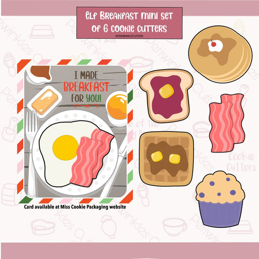 Elf Breakfast Set of 6 Cookie Cutter - Periwinkles Cutters Cookie Cutter