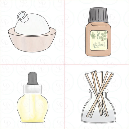 Essential Oils Set Cookie Cutter - Periwinkles Cutters