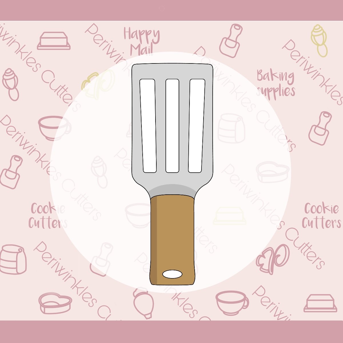 Extra Tallish BBQ Spatula Cookie Cutter - Narrow - Periwinkles Cutters