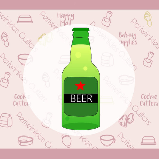 Extra Tallish Beer Bottle Cookie Cutter - Narrow - Periwinkles Cutters
