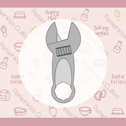 Extra Tallish Wrench Tool Cookie Cutter - Narrow - Periwinkles Cutters