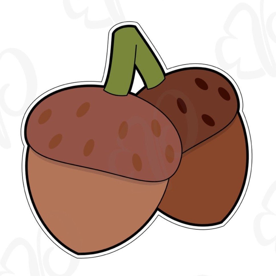Fall Acorns Cookie Cutter - Periwinkles Cutters