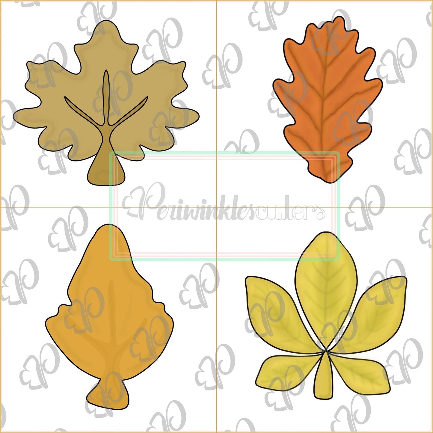 Fall Leaves 2019 Cookie Cutter - Leaf Cookie Cutter - Periwinkles Cutters