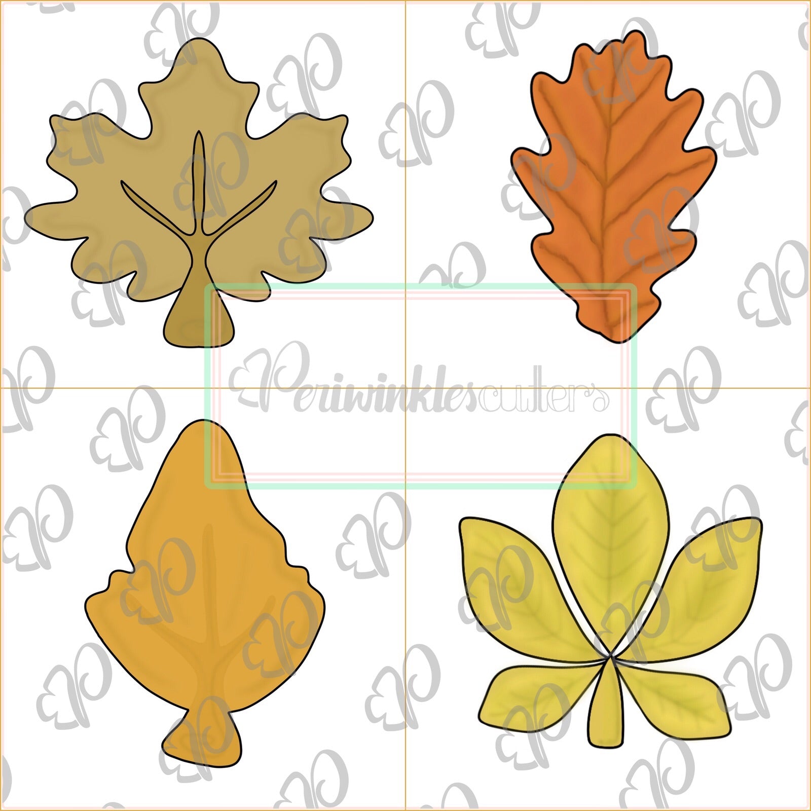 Fall Leaves 2019 Cookie Cutter - Leaf Cookie Cutter - Periwinkles Cutters
