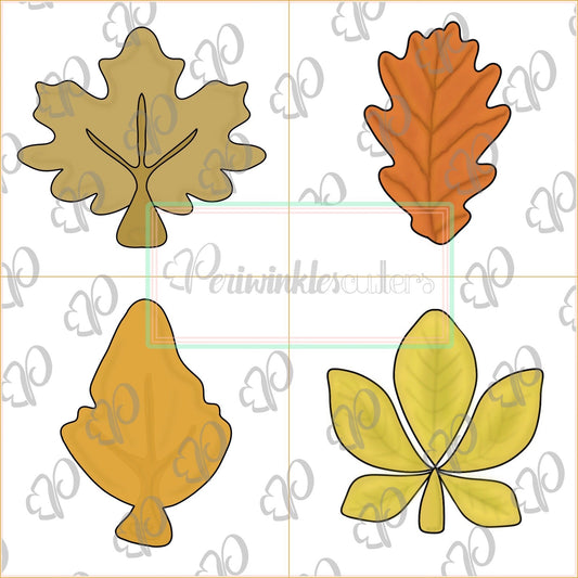 Fall Leaves 2019 Cookie Cutter - Leaf Cookie Cutter - Periwinkles Cutters