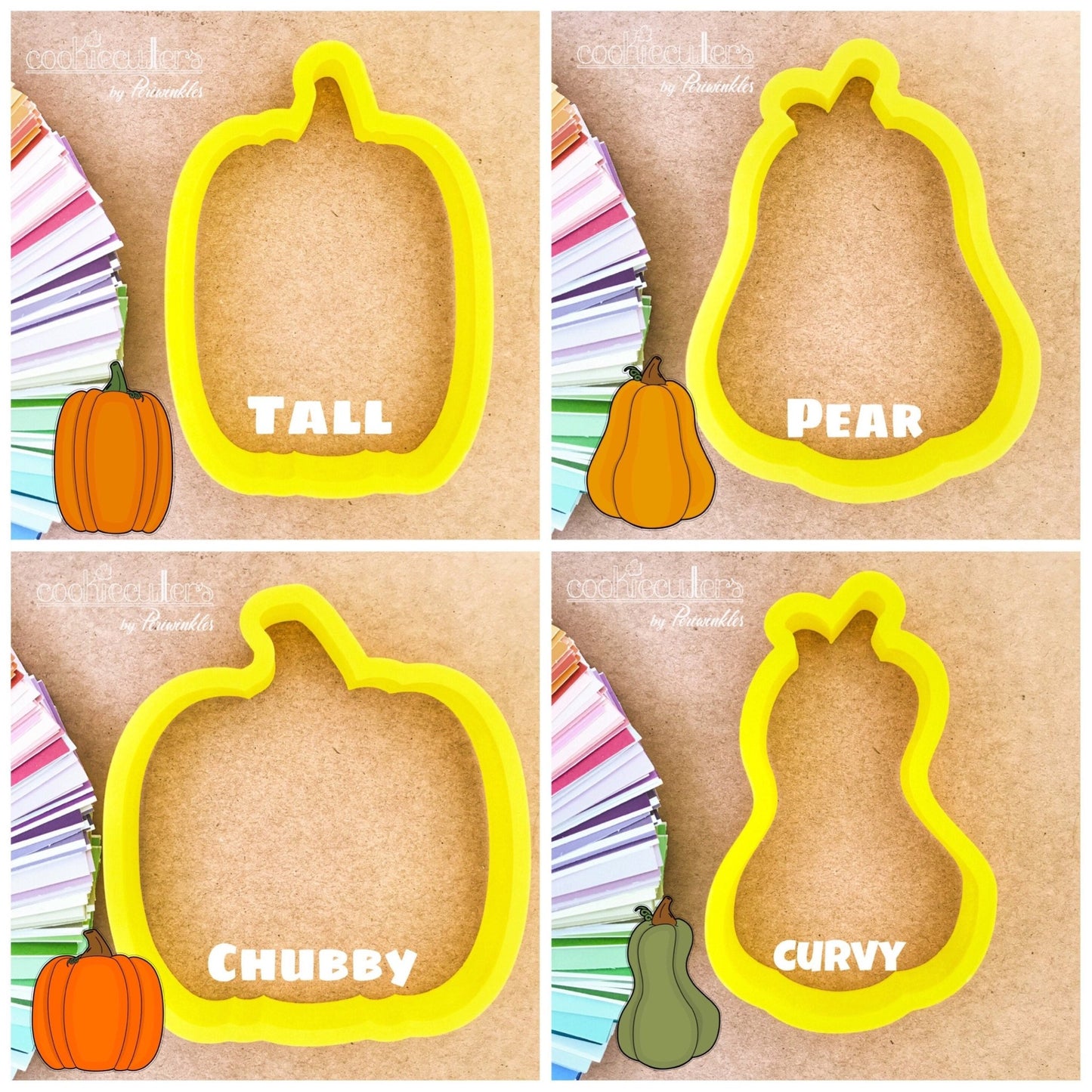 Fall Pumpkins 2017 Cookie Cutters - Periwinkles Cutters
