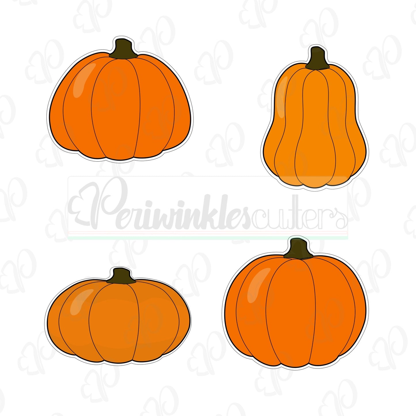 Fall Pumpkins 2018 Cookie Cutter - Periwinkles Cutters