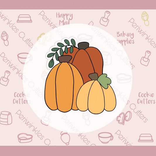 Family Pumpkin Patch Cookie Cutter - Periwinkles Cutters