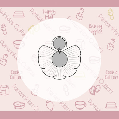 Fan Earrings Cookie Cutter - Periwinkles Cutters