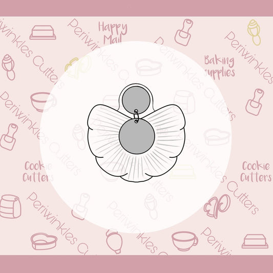 Fan Earrings Cookie Cutter - Periwinkles Cutters