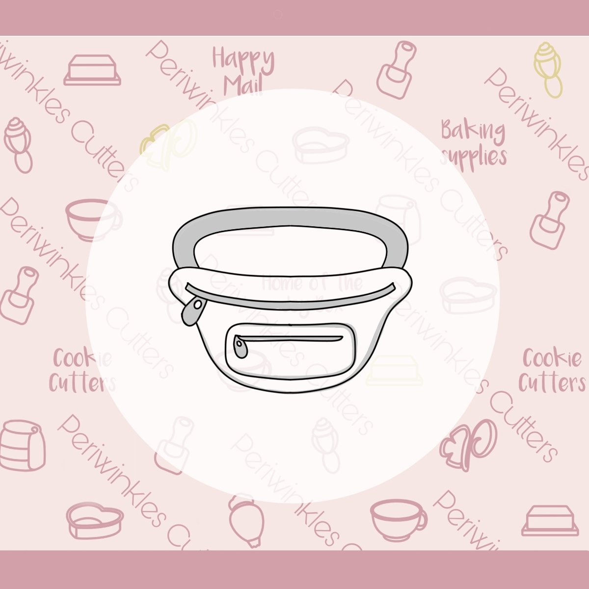 Fanny Pack Cookie Cutter - Periwinkles Cutters