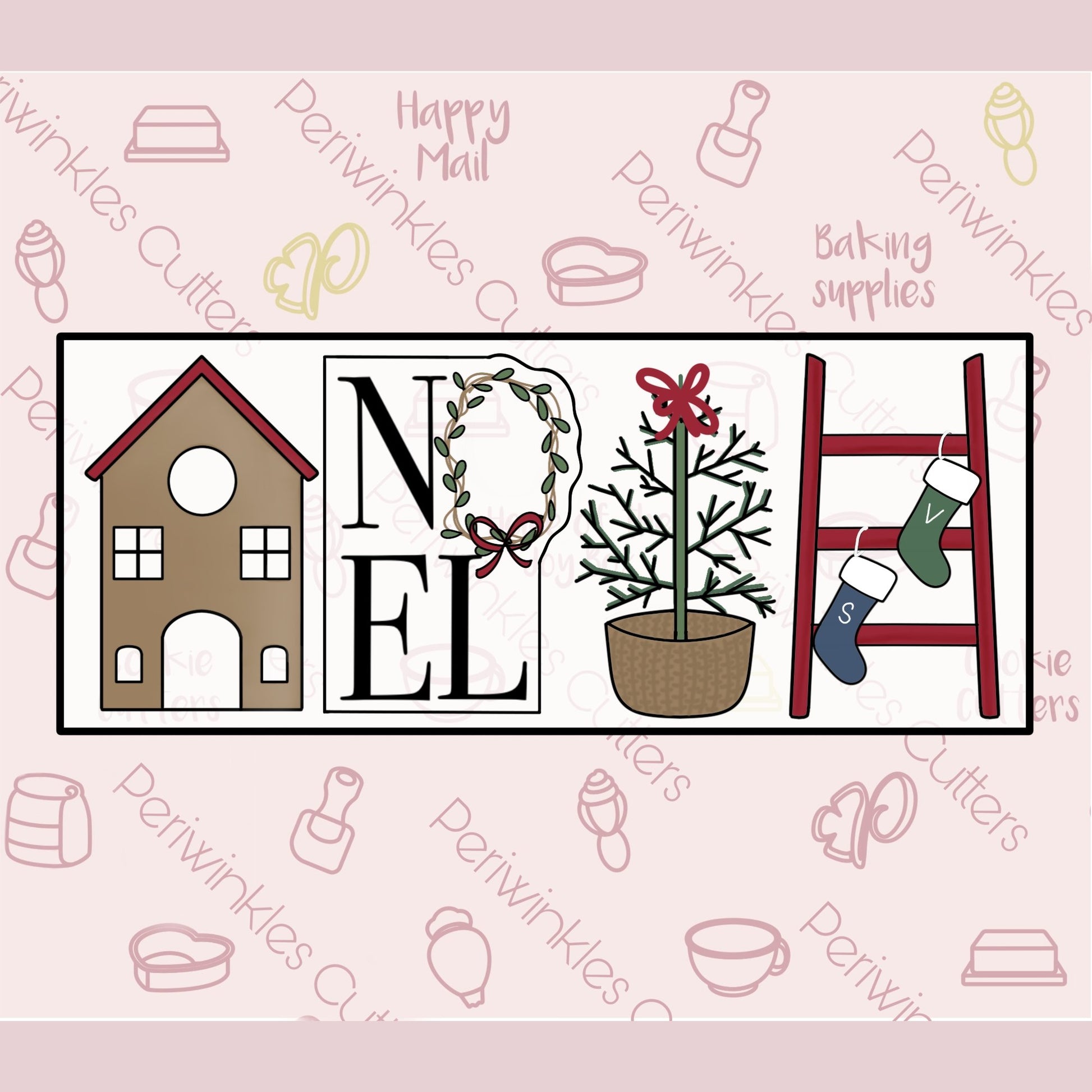 Farmhouse Holiday Set of Cookie Cutter - Periwinkles Cutters
