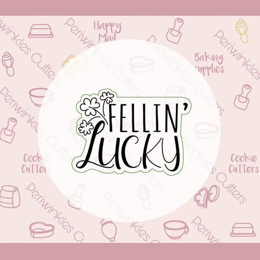 Feelin' Lucky Plaque Cookie Cutter - Periwinkles Cutters