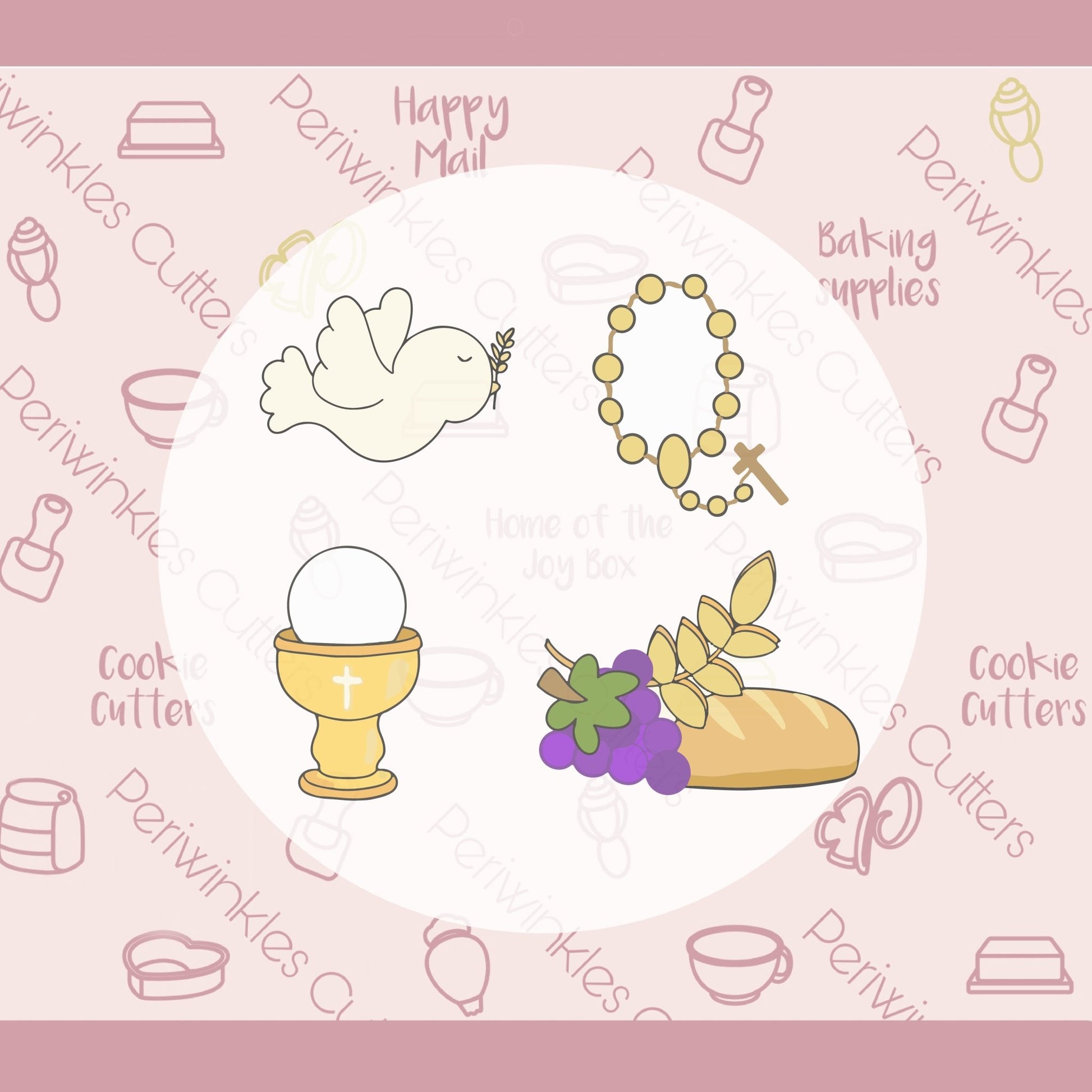 First Communion Mini Set 4 Cookie Cutters - Periwinkles Cutters