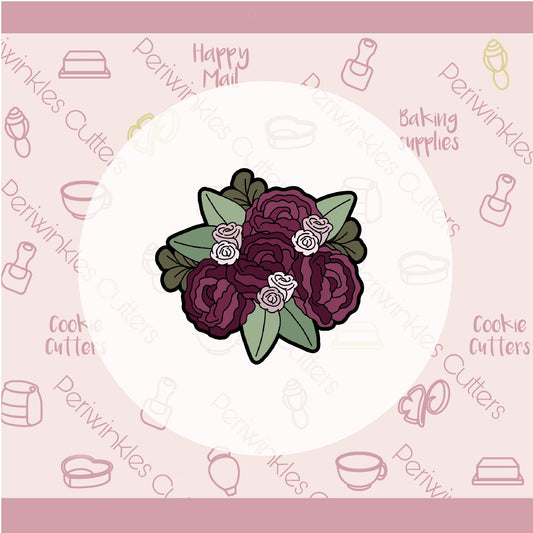 Floral Arrangement Top View Cookie Cutter - Periwinkles Cutters