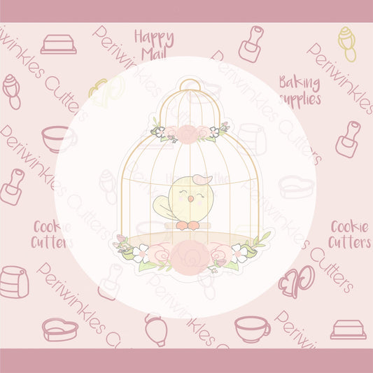 Floral Bird Cage Cookie Cutter - Periwinkles Cutters