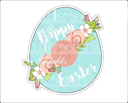 Floral Egg B Cookie Cutter - Periwinkles Cutters