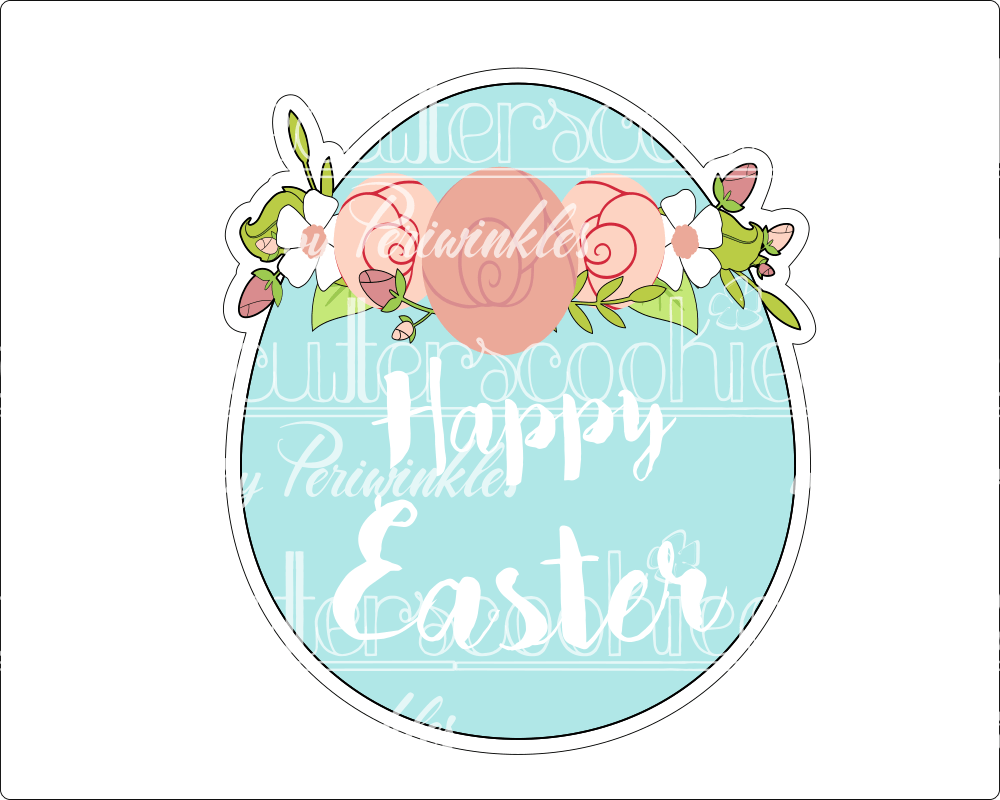 Floral Egg C Cookie Cutter - Periwinkles Cutters
