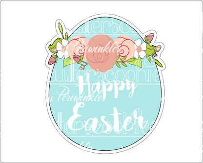 Floral Egg C Cookie Cutter - Periwinkles Cutters