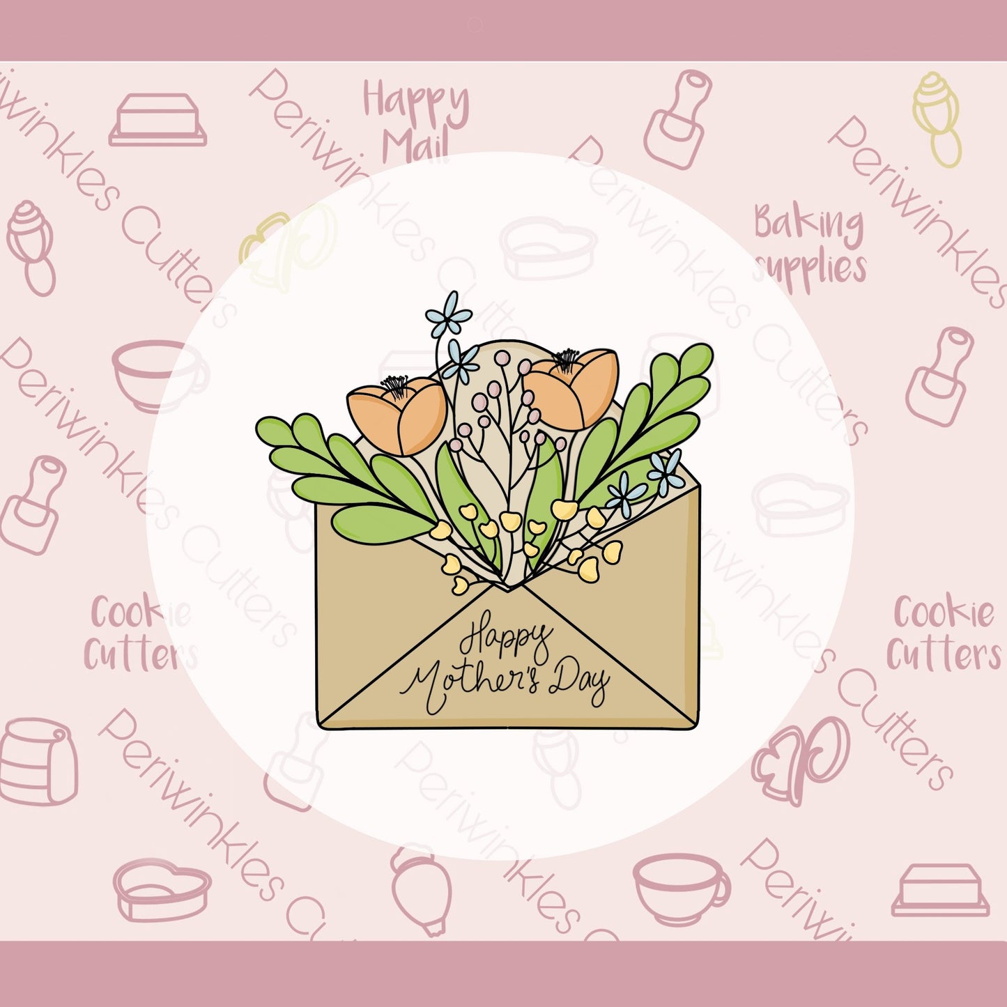 Floral Letter Cookie Cutter - Periwinkles Cutters