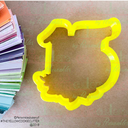 Floral Number 15 Cookie Cutter - Periwinkles Cutters