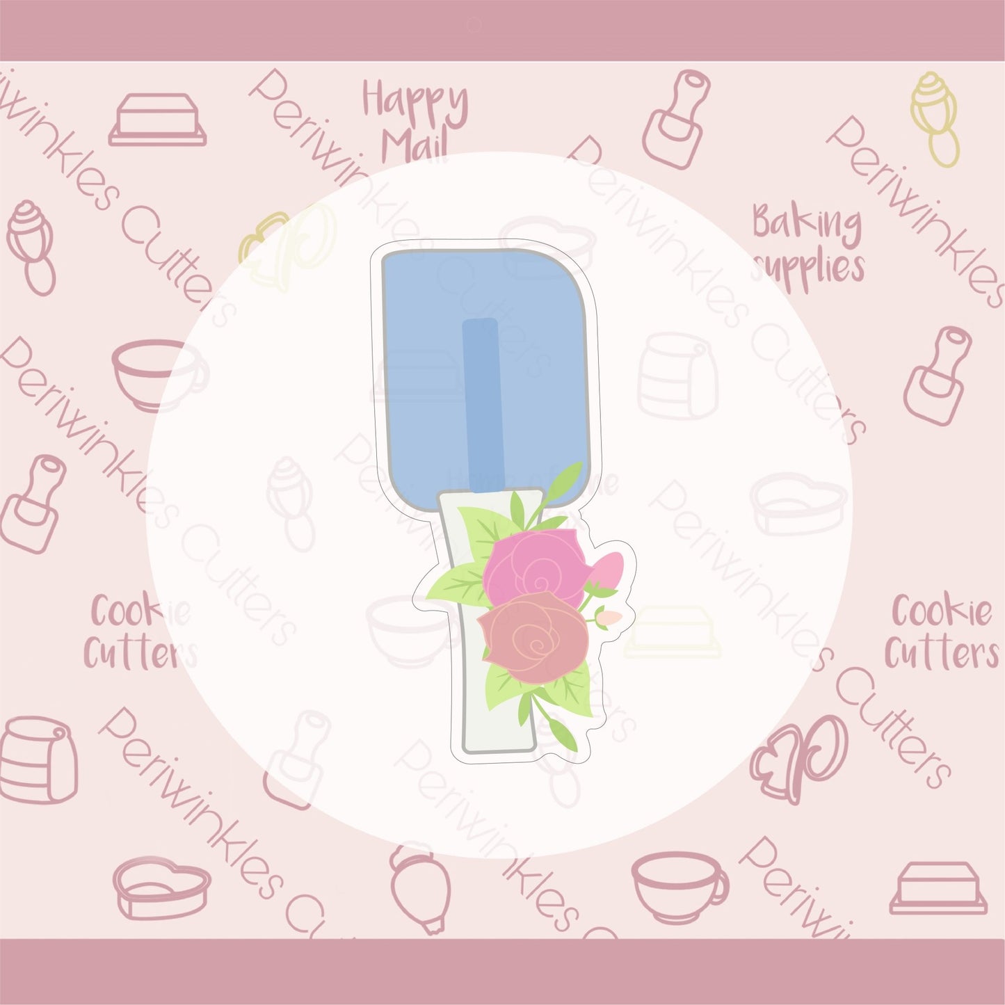 Floral Spatula Cookie Cutter - Periwinkles Cutters