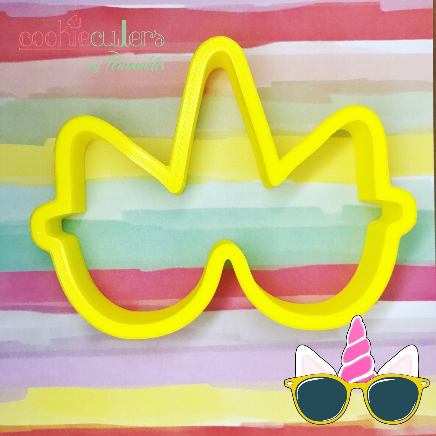 Flowers Sunglasses Cookie Cutter - Periwinkles Cutters