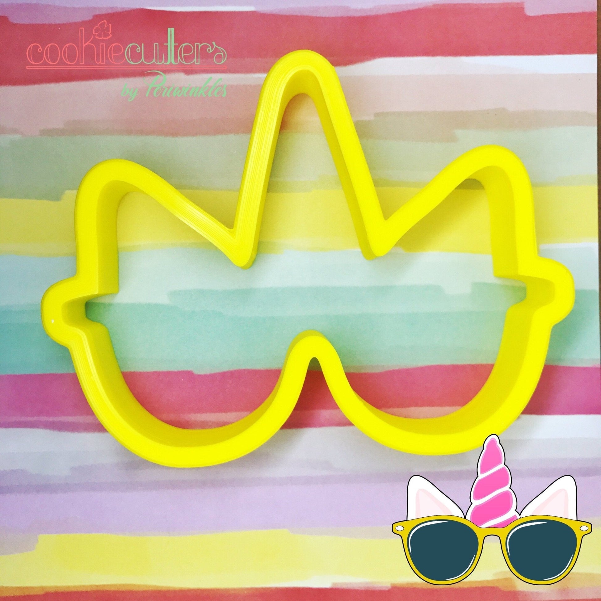 Flowers Sunglasses Cookie Cutter - Periwinkles Cutters