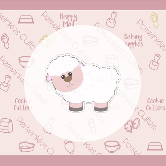 Fluffy Sheep - Lamb Cookie Cutter - Periwinkles Cutters