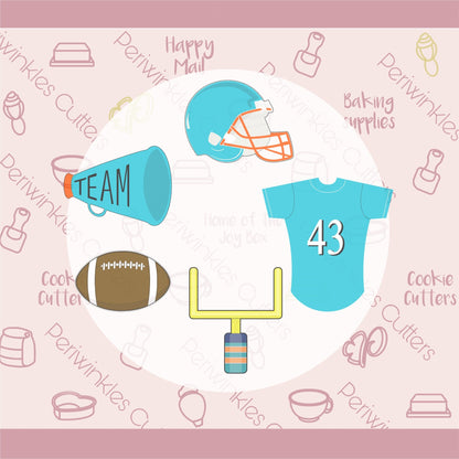 Football Cookie Cutter - Periwinkles Cutters