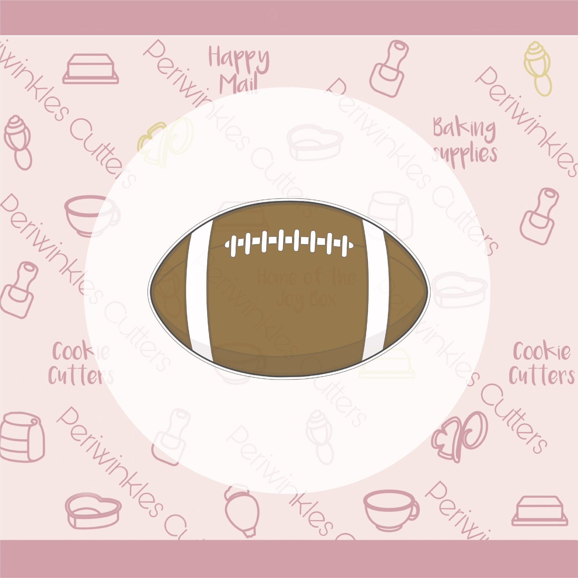 Football Cookie Cutter - Periwinkles Cutters