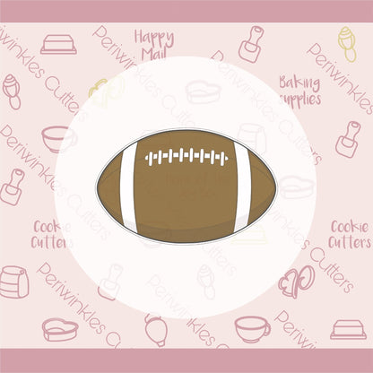 Football Cookie Cutter - Periwinkles Cutters