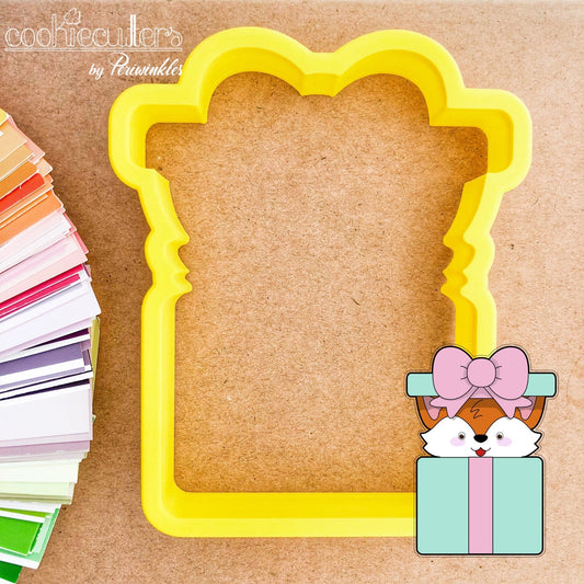 Foxy in a Gift Box Cookie Cutter - Periwinkles Cutters