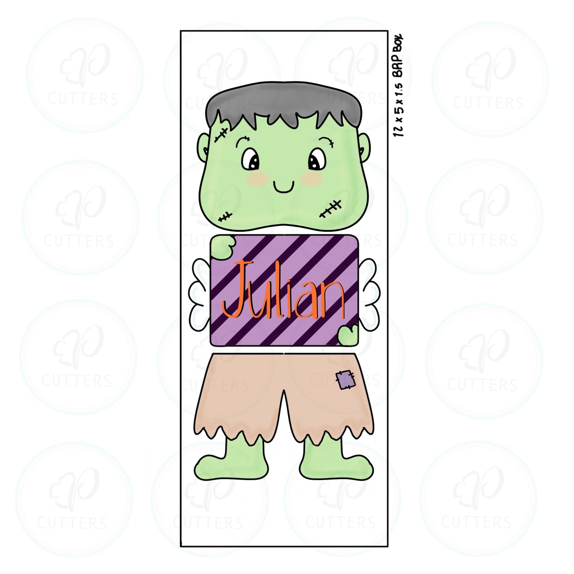 Frankenstein Boy 3 Pieces Set Cookie Cutter - Periwinkles Cutters
