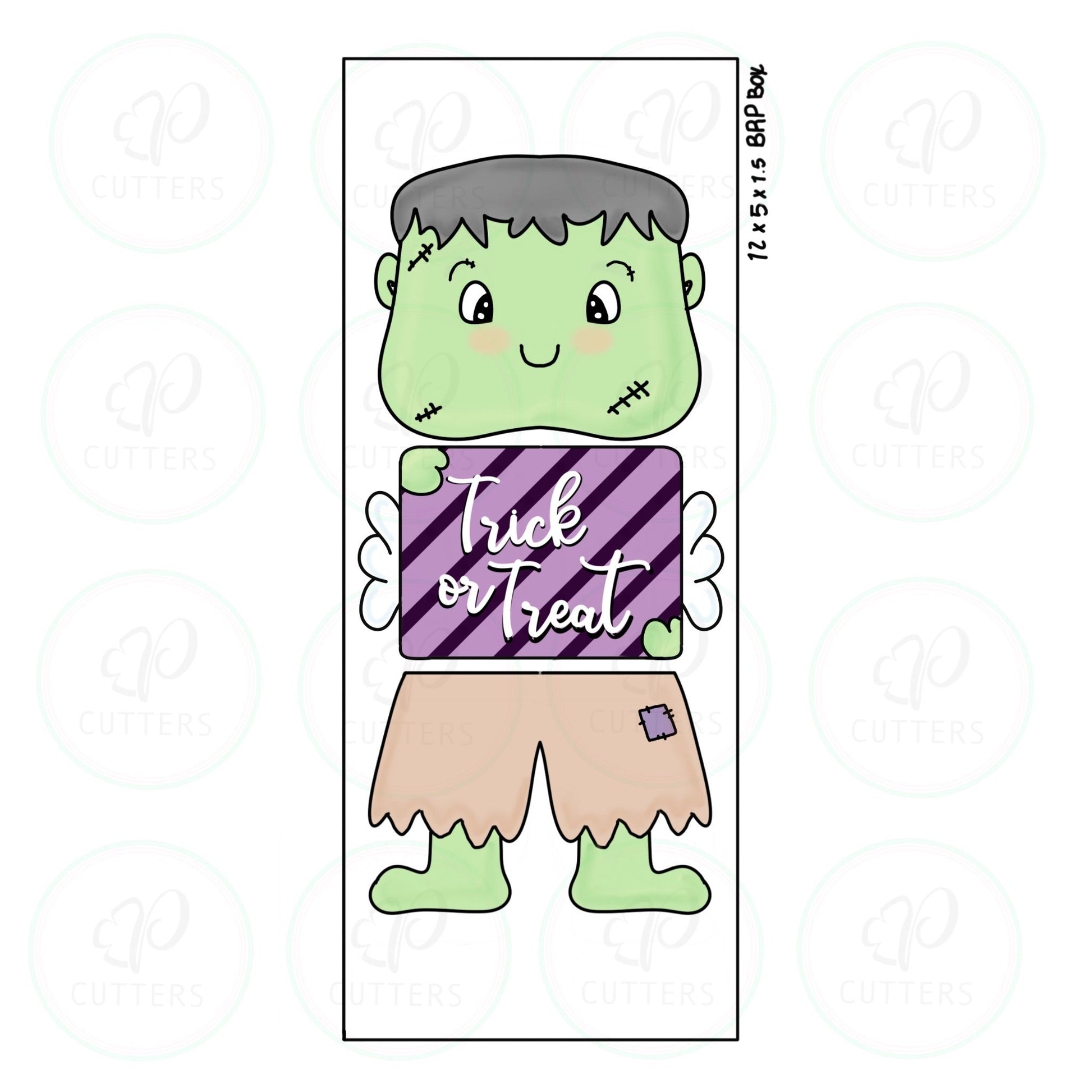 Frankenstein Boy 3 Pieces Set Cookie Cutter - Periwinkles Cutters