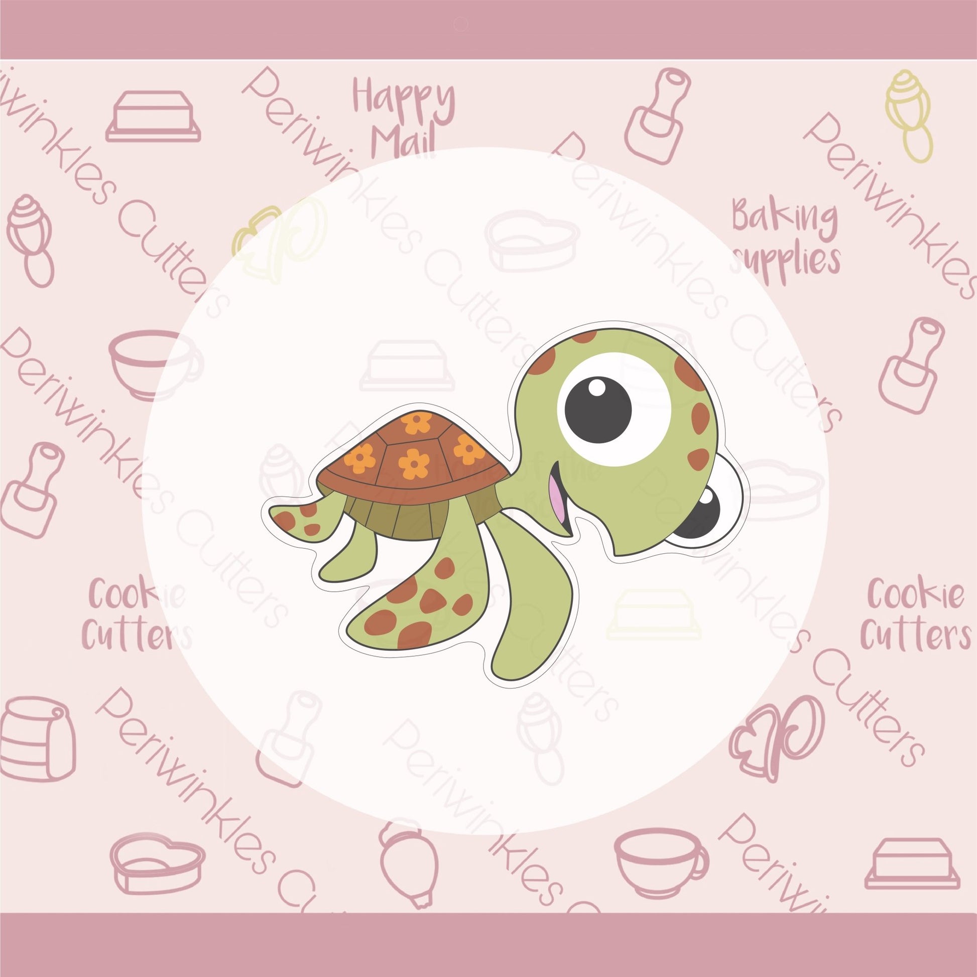 Friendly Turtle Cookie Cutter - Periwinkles Cutters