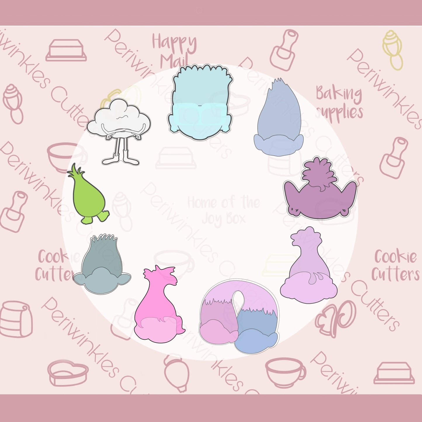 Fun Hair Cookie Cutter - Periwinkles Cutters