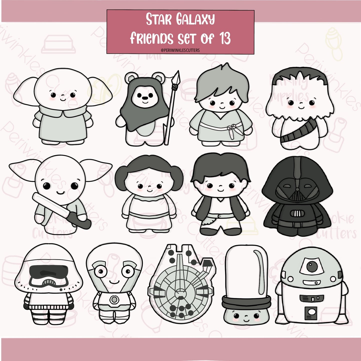Galaxy Wars Droid Cookie Cutter - Periwinkles Cutters
