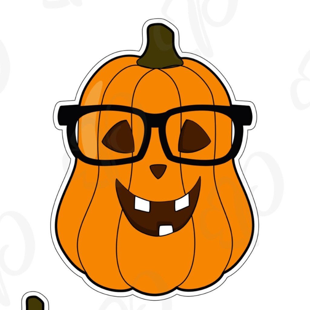 Geeky Pumpkin Cookie Cutter - Periwinkles Cutters