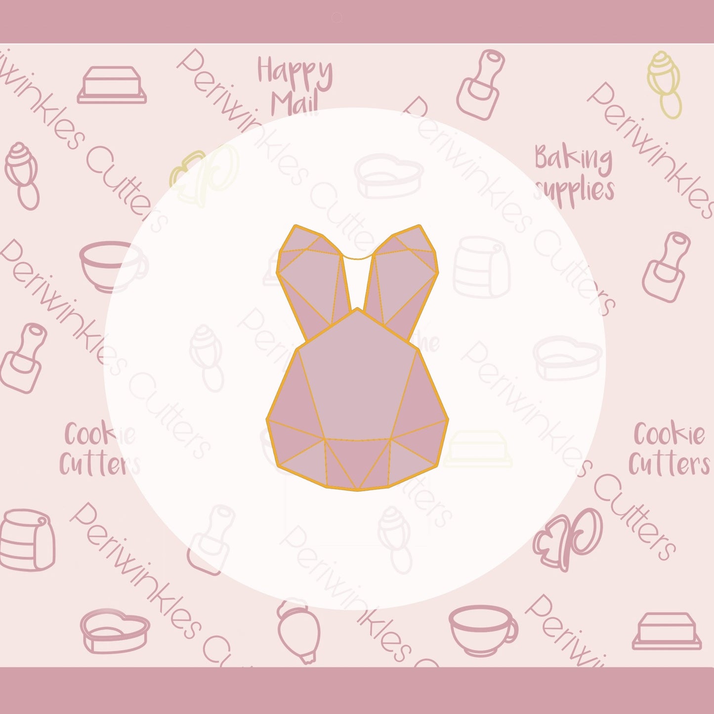 Gem Bunny Cookie Cutter - Periwinkles Cutters