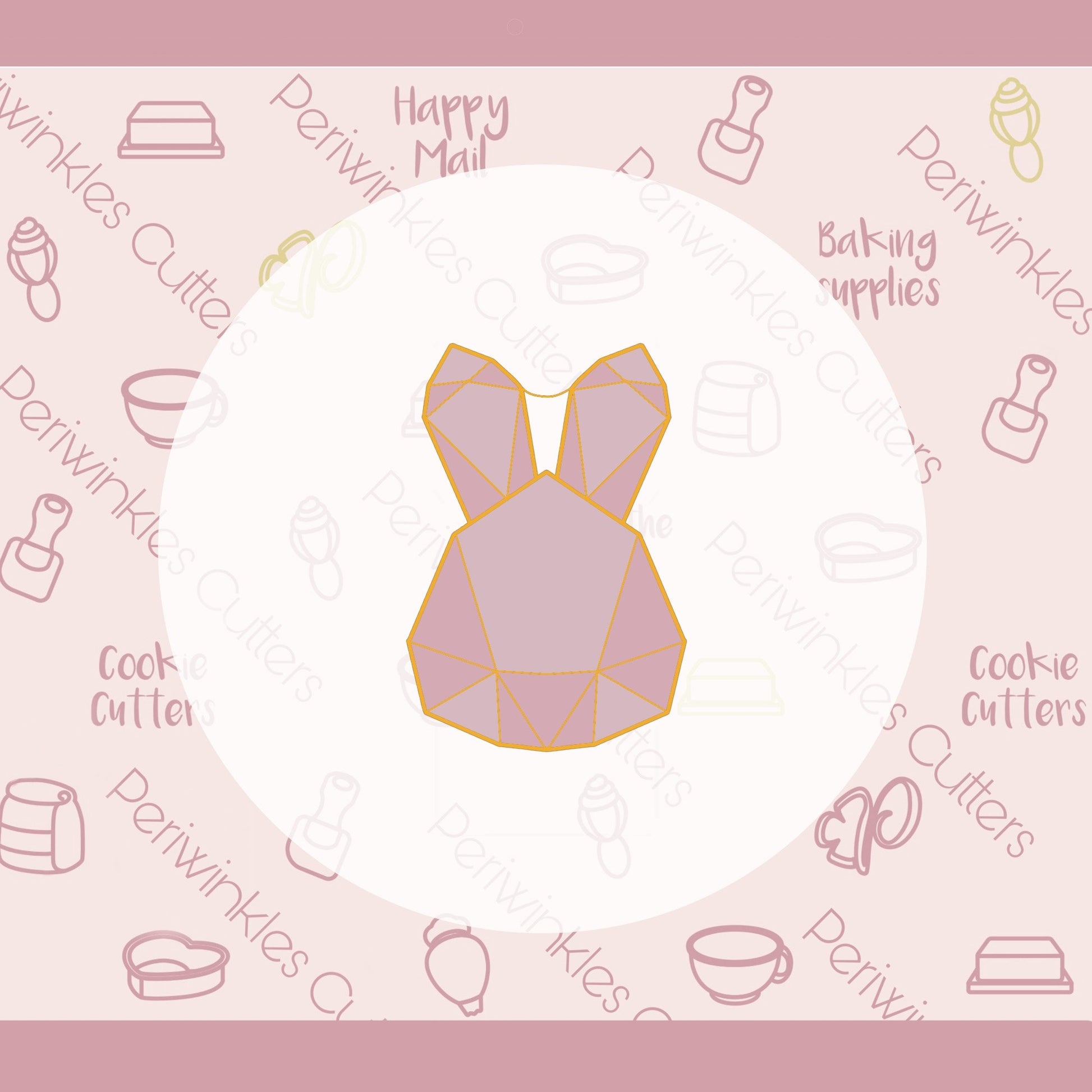 Gem Bunny Cookie Cutter - Periwinkles Cutters