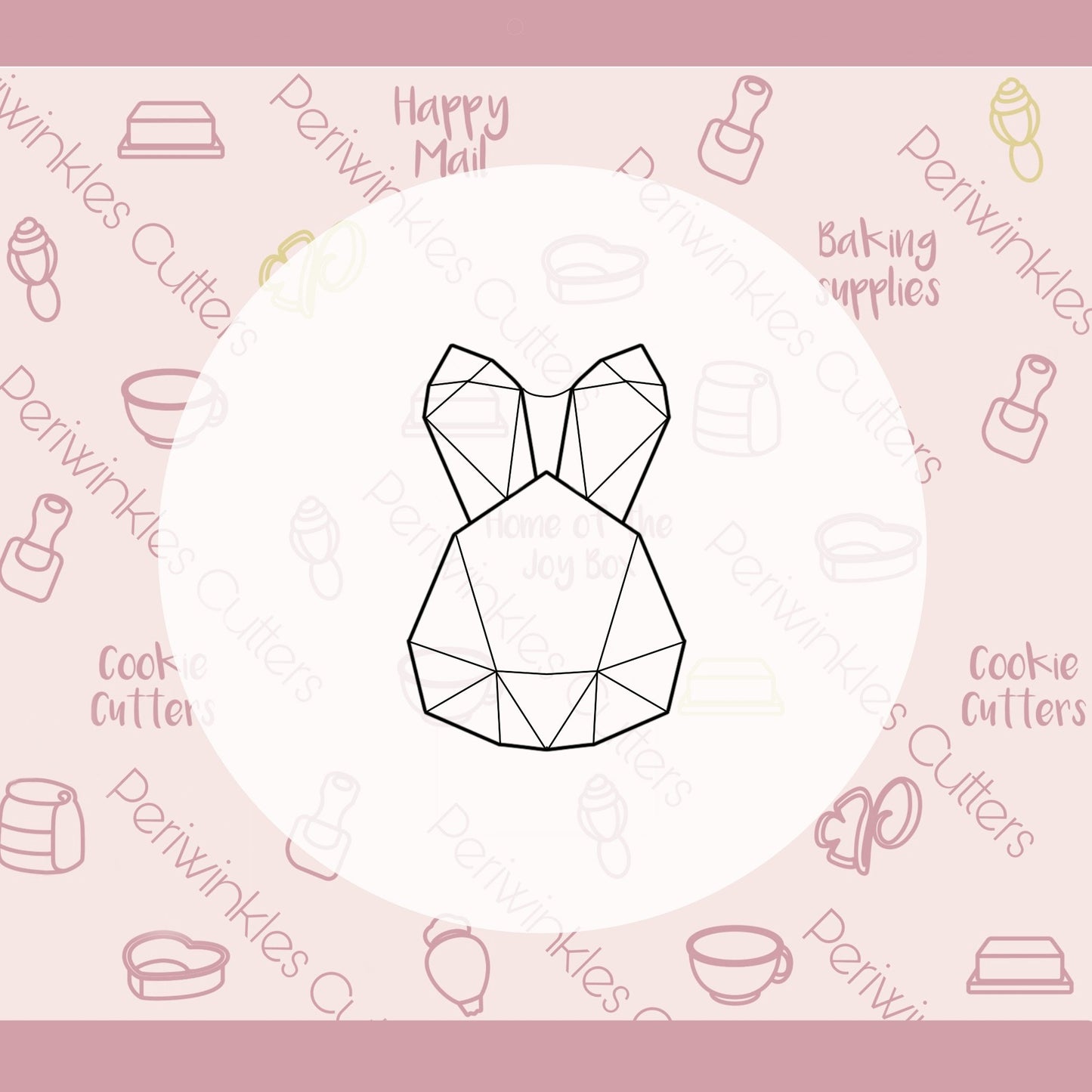 Gem Bunny Cookie Cutter - Periwinkles Cutters