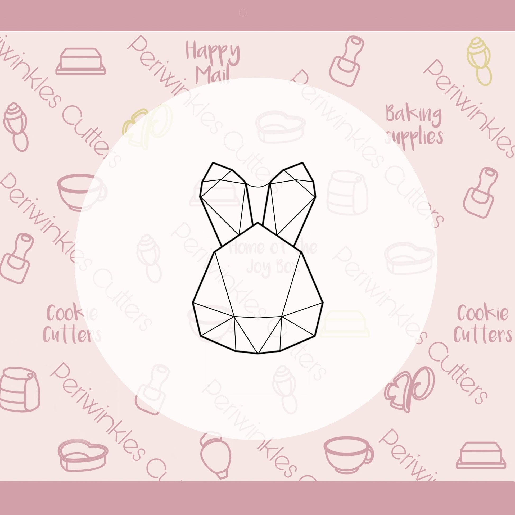 Gem Bunny Cookie Cutter - Periwinkles Cutters