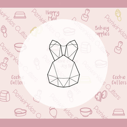 Gem Bunny Cookie Cutter - Periwinkles Cutters