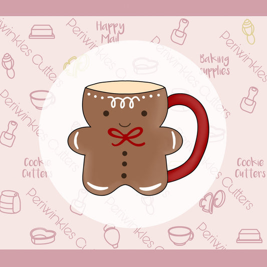 Ginger Man Cocoa Mug Cookie Cutter - Periwinkles Cutters