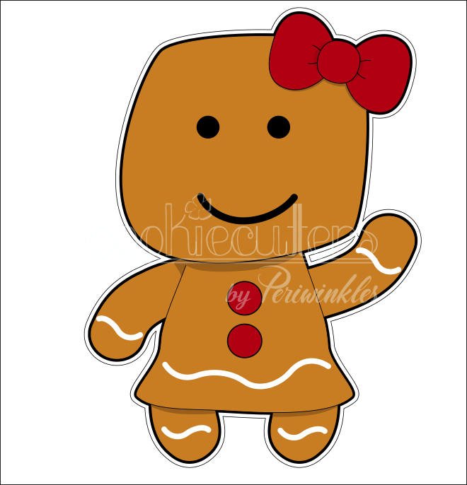 Gingerbread Girl and Boy Cookie Cutter - Periwinkles Cutters