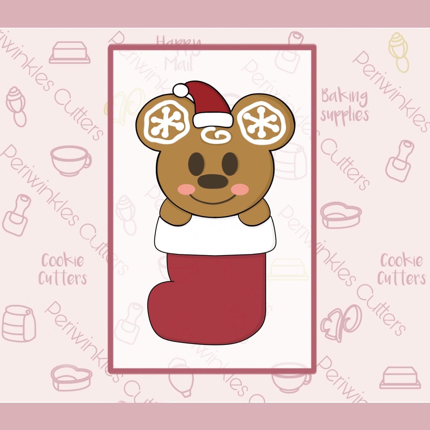 Gingerbread Mouse Set of 2 Cookie Cutter - Periwinkles Cutters